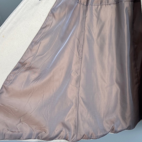 Kenneth Cole Cream Pea Coat with Button Accents Size 8 - Picture 5 of 8